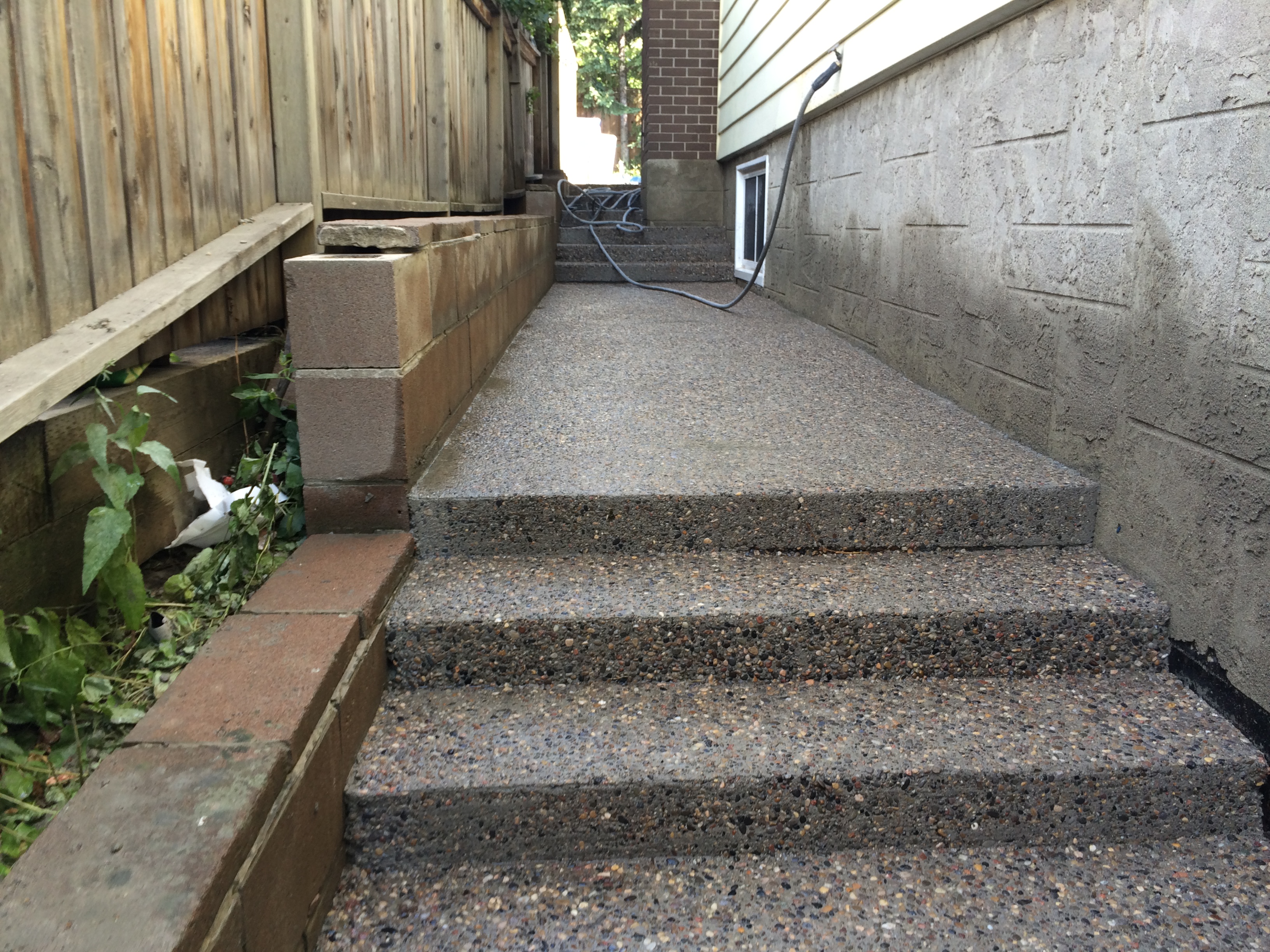 Exposed Aggregate Stairs
